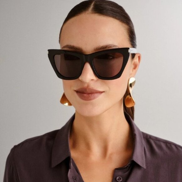 NWT SAINT LAURENT BLACK WOMEN SUNGLASSES - Picture 1 of 5